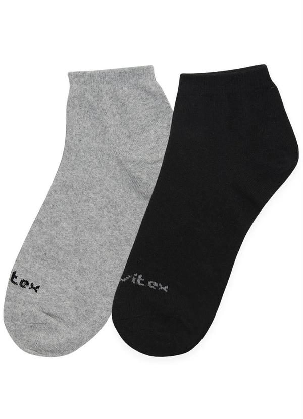 Rovitex - Meia Feminina Kit com 2 pares Preto