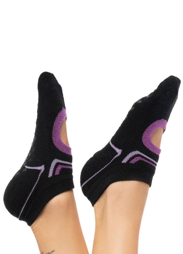 Meia Feminina para Pilates Preto - Rovitex