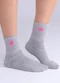 Dukali - Meia Feminina Soquete sem Costura Cinza - variação: Cinza