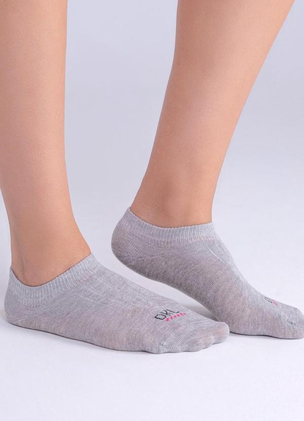 Dukali - Meia Sapatilha Retencao Feminina Cinza