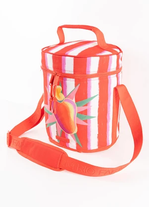 Farm Etc - Cooler Farofa Caju Listrado Rosa - FARM ETC