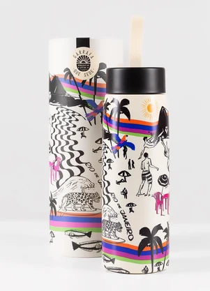 Farm Etc - Garrafa que Sede 750ml Dia de Praia Off White - FARM ETC