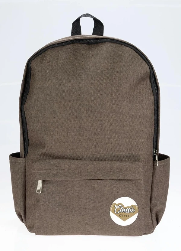 Perfecta - Mochila Marrom com Compartimentos Laterais