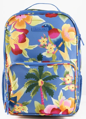 Farm Etc - Mochila Me Leva Floral Havaiano Azul - FARM ETC