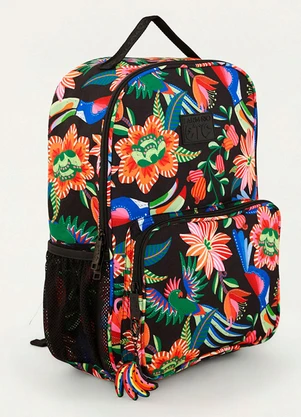 Farm Etc - Mochila Me Leva Jardim de Pássaros Preto - FARM ETC