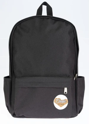 Perfecta - Mochila Preta com Compartimentos Laterais - PERFECTA