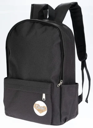 Perfecta - Mochila Preta com Compartimentos Laterais - PERFECTA