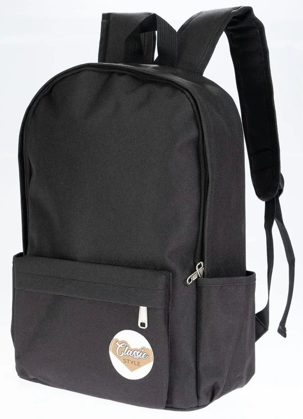 Perfecta - Mochila Preta com Compartimentos Laterais 2