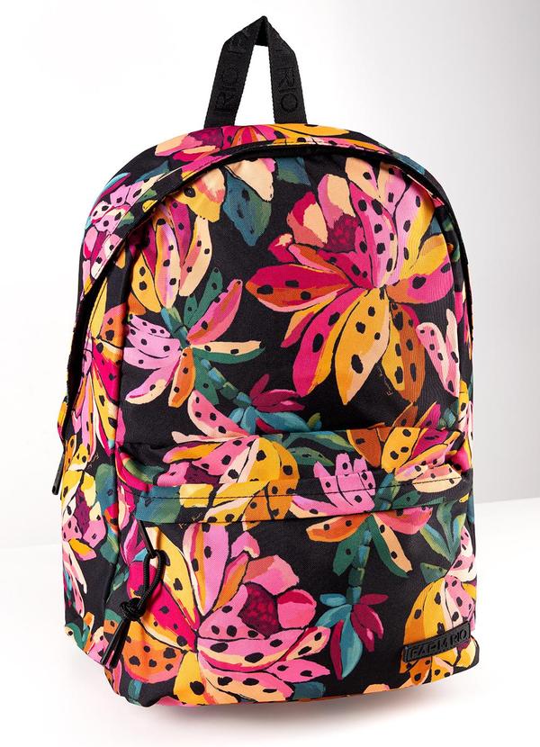 Farm Etc - Mochila Xodó Flor de Banana Preto