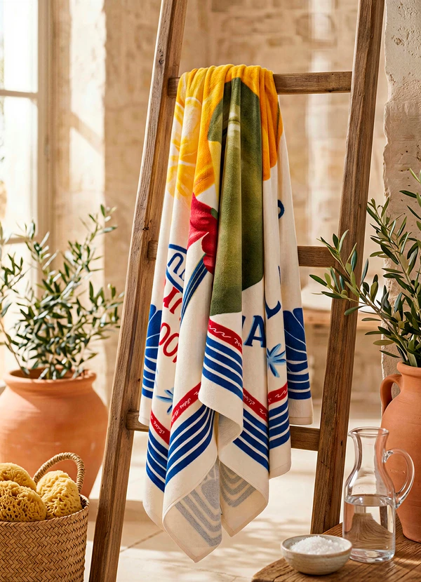 Farm Etc - Toalha Chamego Selo Praiano Navy Off White 4