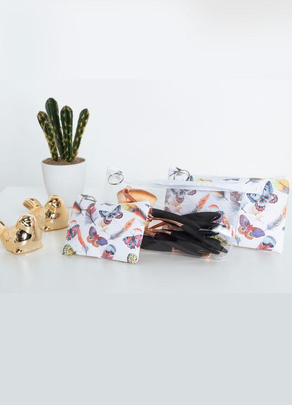 Quintess - Kit com  3 Necessaires Borboletas 3