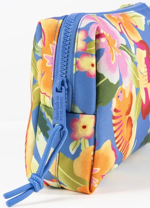 Farm Etc - Maxi Necessaire Ora Bolas Floral Havaiano Azul - FARM ETC