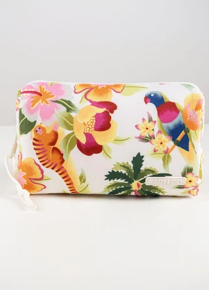 Farm Etc - Maxi Necessaire Ora Bolas Floral Havaiano Azul - FARM ETC