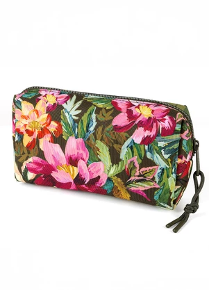 Farm Etc - Maxi Necessaire Ora Bolas Painted Flowers Verde - FARM ETC