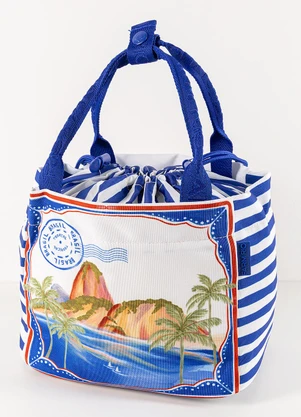 Farm Etc - Maxi Necessaire Ziriguidum Selo Praiano Azul - FARM ETC