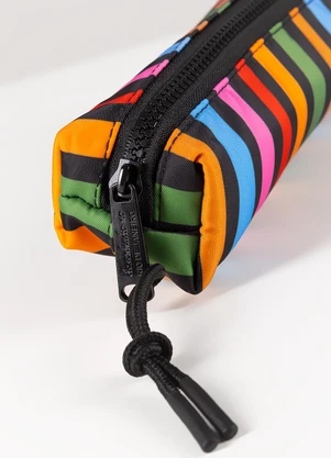 Farm Etc - Mini Necessaire Ora Bolas Striped Preto - FARM ETC
