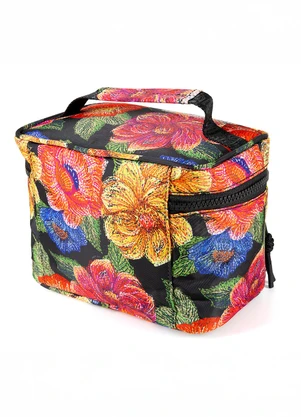 Farm Etc - Necessaire Me Leva Floral Paraíso Preto - FARM ETC