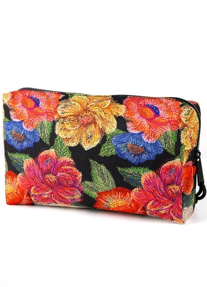 Farm Etc - Necessaire Ora Bolas Floral Paraiso Preto - FARM ETC