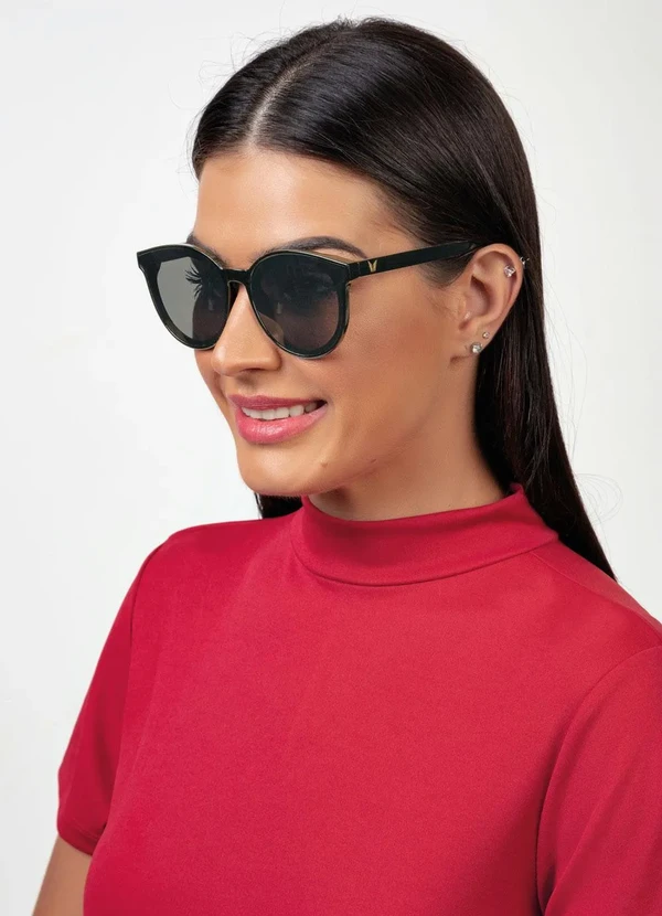 Mundo Lar - Óculos de Sol Gatinho Preto 1 Peça 3