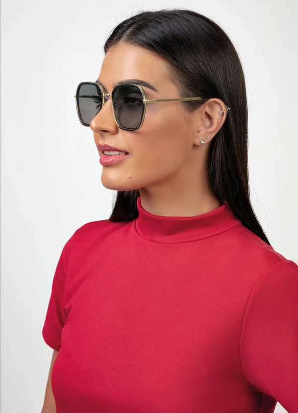 Mundo Lar - Óculos de Sol Retrô Preto 1 Peça 3