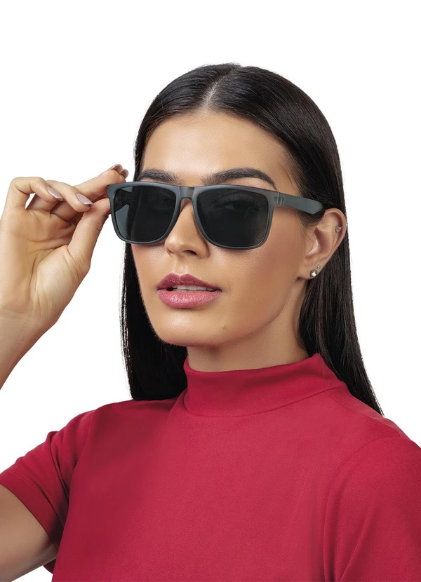 Mundo Lar - Óculos de Sol Unissex Preto 1 Peça 2