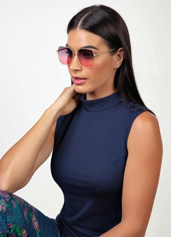 Mundo Lar - Óculos de Sol Vintage Rosa 1 Peça 2