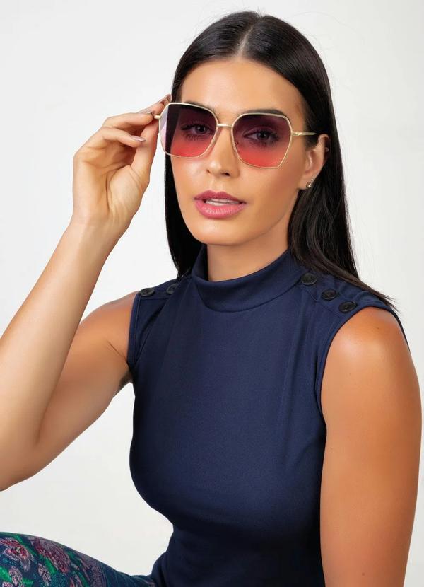 Mundo Lar - Óculos de Sol Vintage Rosa 1 Peça 3