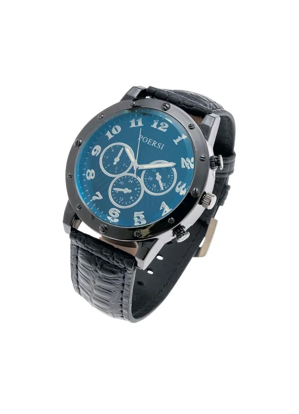 Mundo Lar - Relógio Masculino Redondo Preto 1 Peça 3