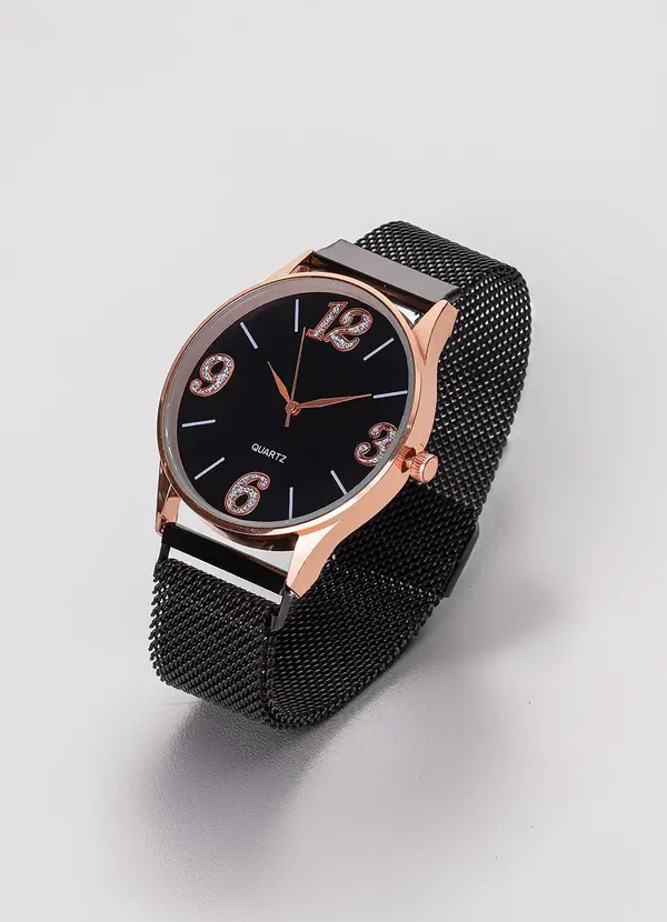 Mundo Lar - Relógio Preto 11 Cm 3