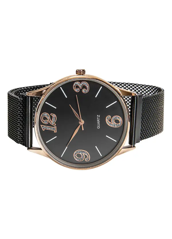 Mundo Lar - Relógio Preto 13 Cm 4