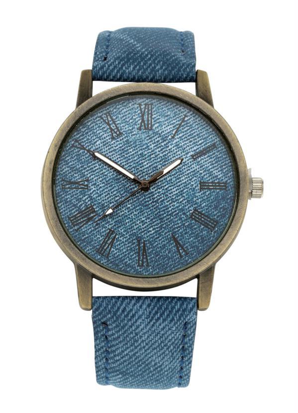 Mundo Lar - Relógio Redondo Jeans 1