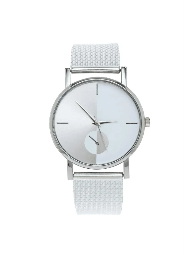 Mundo Lar - Relógio Redondo Prata 1 Peça