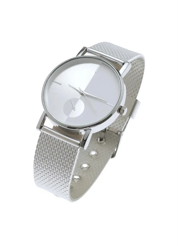 Mundo Lar - Relógio Redondo Prata 1 Peça 2