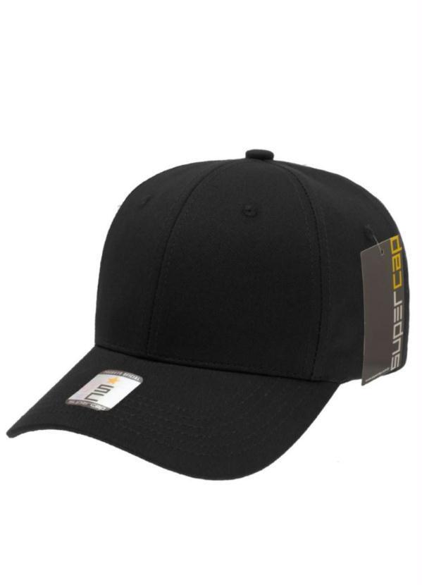 Rovitex - Boné Liso 6 Gomos Supercap Preto