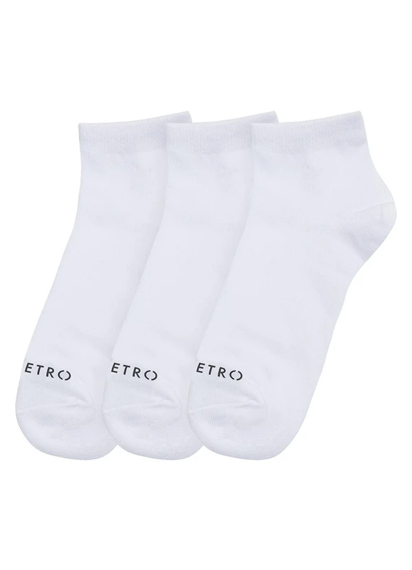 Diametro - Kit 3 pares de Meia Cano Curto Branco