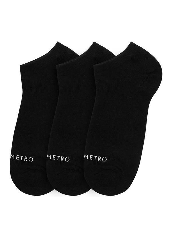 Diametro - Kit 3 pares de Meia Soquete Preto
