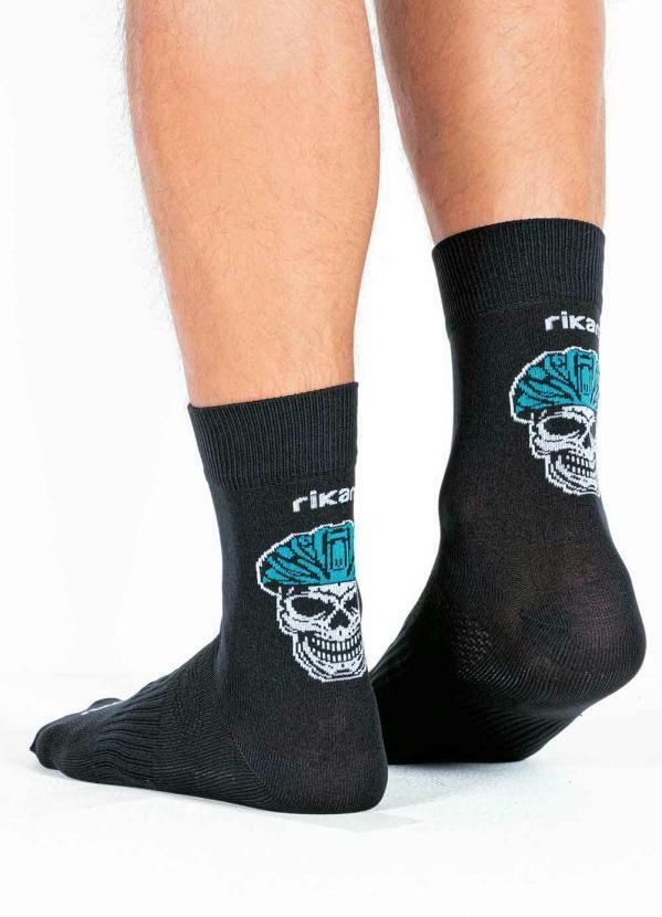 Actual - Meia de Ciclismo Masculina Caveira Biker