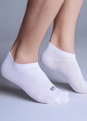 Dukali - Meia Sapatilha Masculina Branco - DUKALI