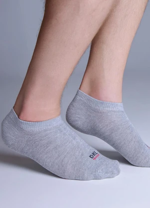 Dukali - Meia Sapatilha Masculina Cinza - DUKALI