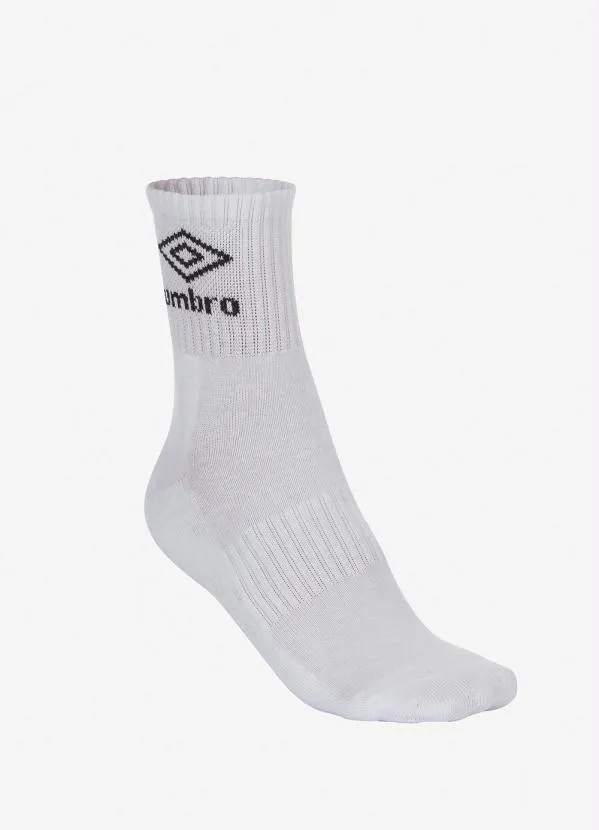 Umbro - Tripack Unisex Umbro Cano Alto Branco 3