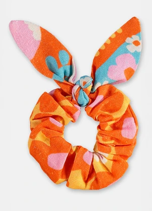 Três e Já - Amarrador de Cabelo em Viscolinho Azul - TRÊS E JÁ