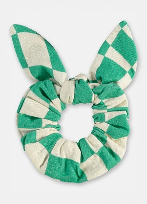 Três e Já - Amarrador de Cabelo em Viscolinho Branco - TRÊS E JÁ