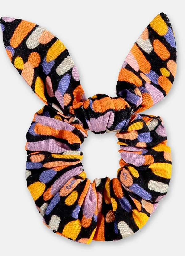 Três e Já - Amarrador de Cabelo em Viscolinho Três e Já Preto 2