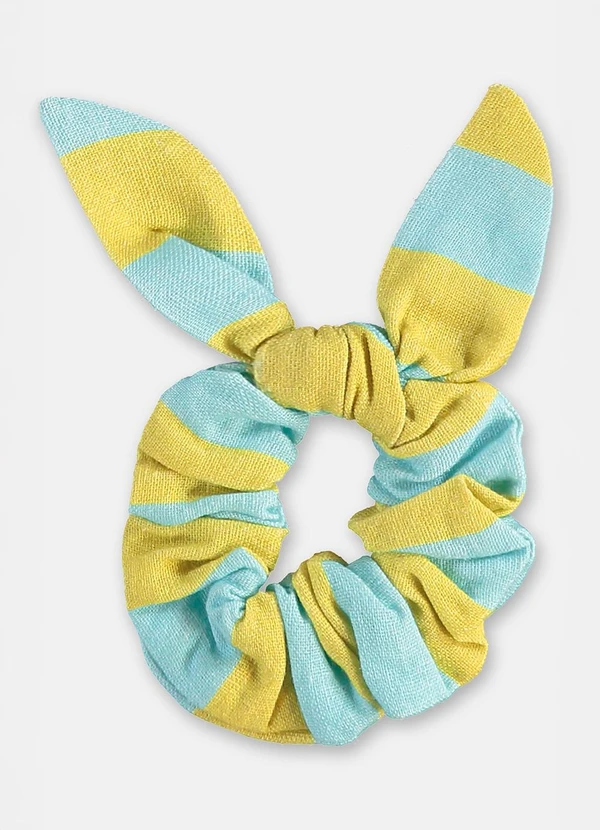 Três e Já - Amarrador de Cabelo em Viscolinho Verde 1