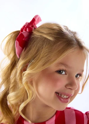 Três e Já - Amarrador de Cabelo Infantil Tulipa Rosa - TRÊS E JÁ