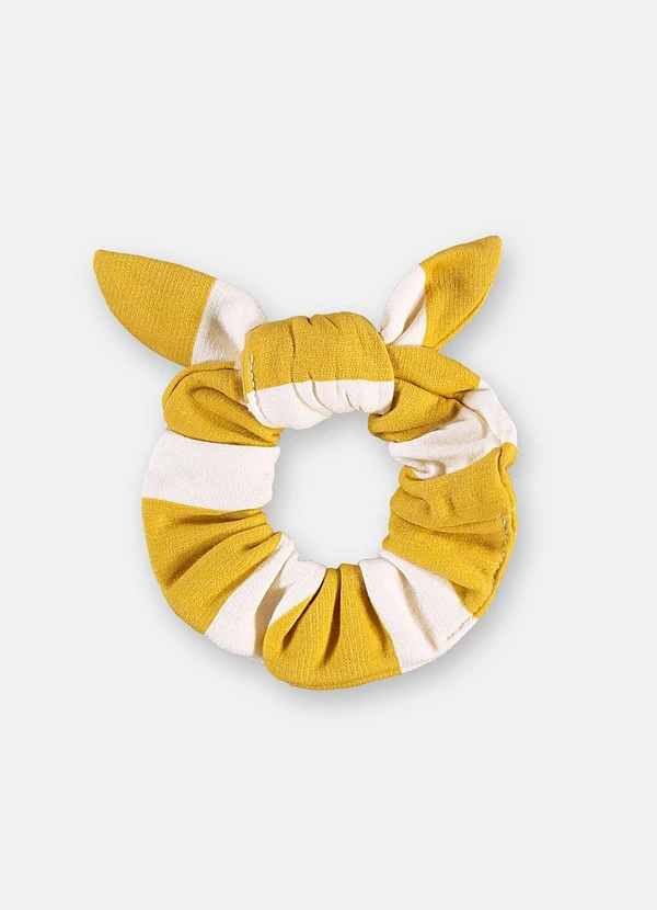 Três e Já - Amarrador de Cabelo Onça Florida Bege 2