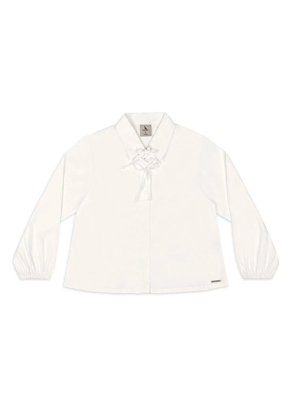 Quimby - Bata Tricoline com Laço Branco 3