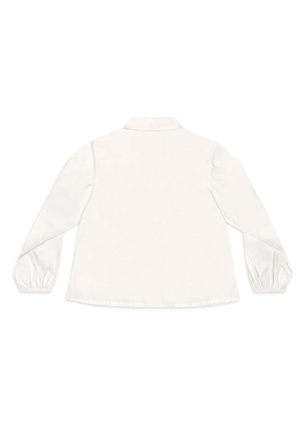 Quimby - Bata Tricoline com Laço Branco 4