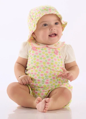 Up Baby - Bucket Hat Bebê Unissex Suedine Branco - UP BABY