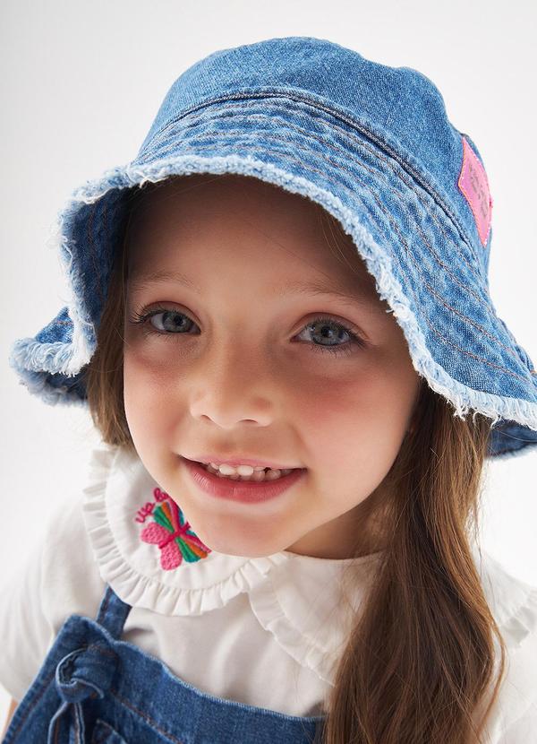 Up Baby - Bucket Hat Infantil Jeans para Menina Azul
